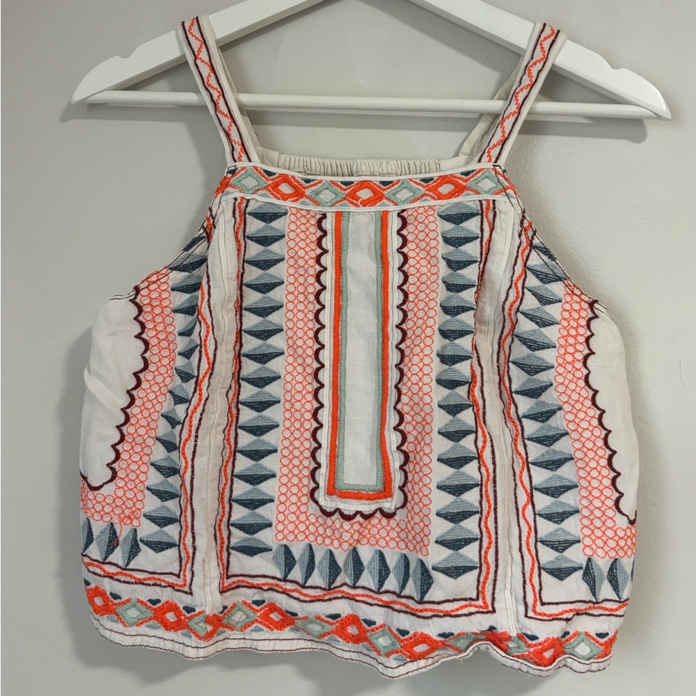 Anthropologie embroidered tank